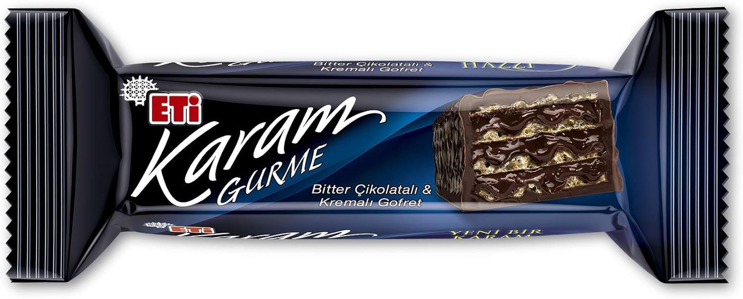 Turkish Chocolate Wafer Eti Karam Gurme Wafer dunkle Dark Schokoladenwaffel 18 x 50 g