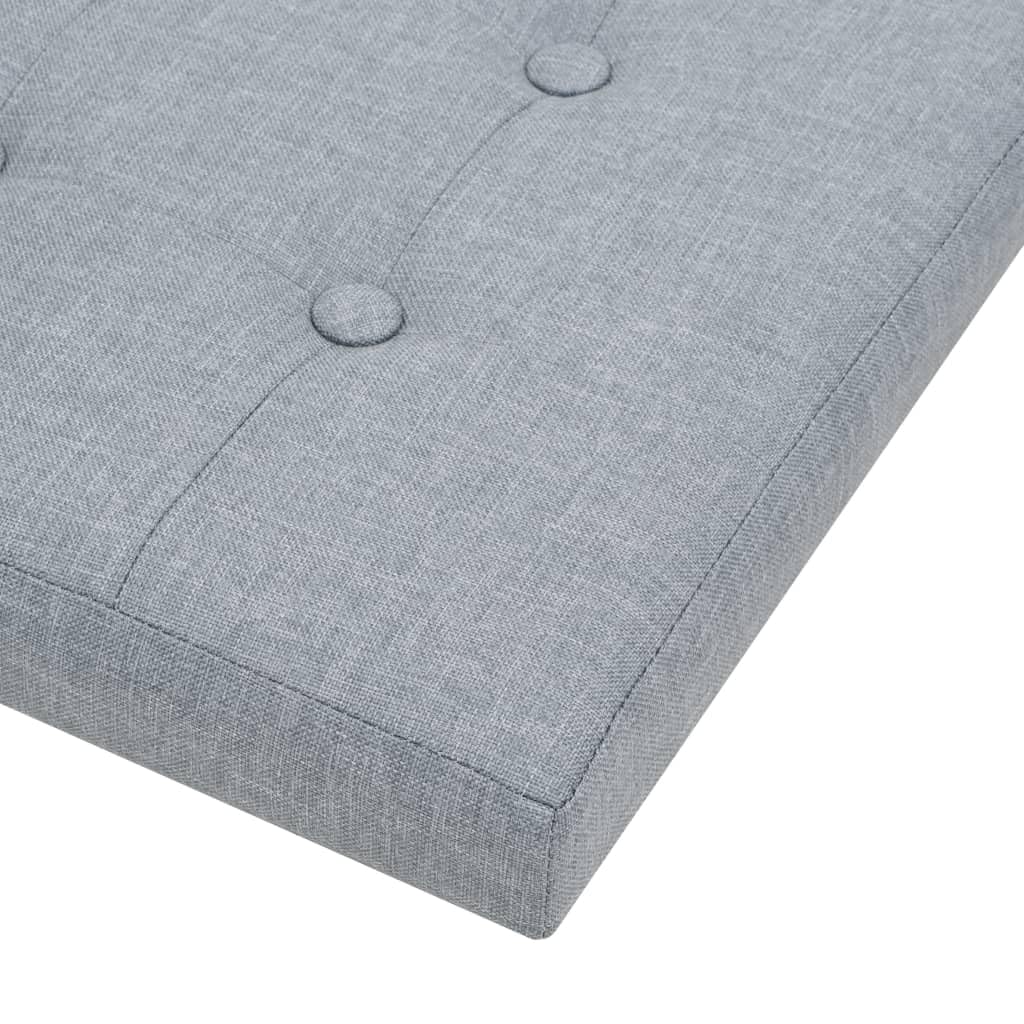 Genérico Taburetes almacenaje Plegables 2 uds Lino sintético Gris Claro,Sillas,Taburetes y sillas plegables-247080