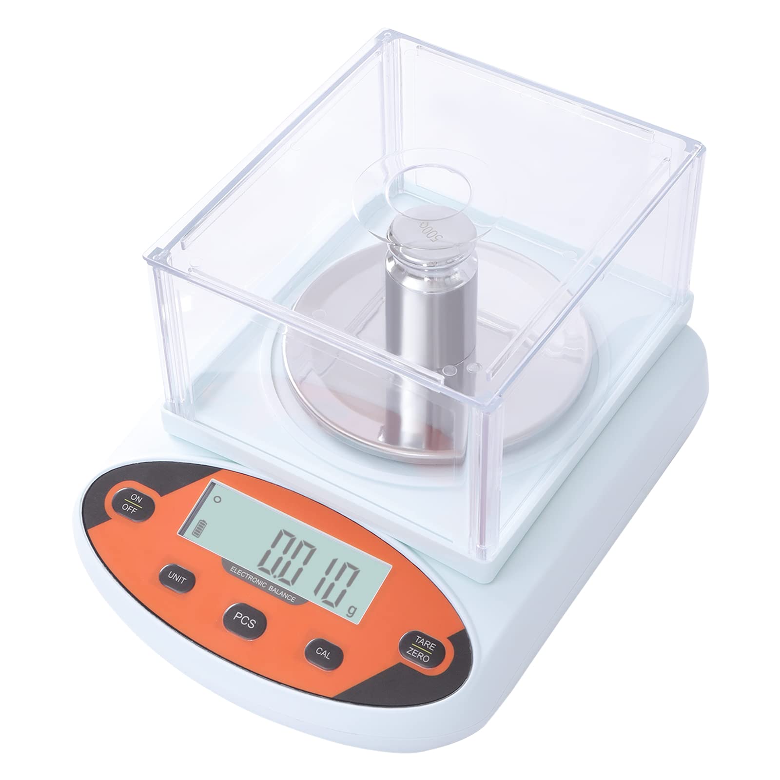 Báscula digital de laboratorio con parabrisas, báscula electrónica de alta precisión, 1000 g, 0,01 g, báscula electrónica analítica de precisión, báscula para joyería, pesaje de precisión para cocin