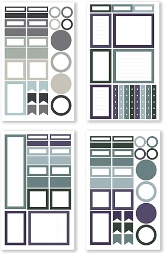 Miniatura 7 de Rongrong Calcomanías para planificador, libro de otoño e invierno, caja funcional para calendarios, diarios que elevan la funcionalidad de tu