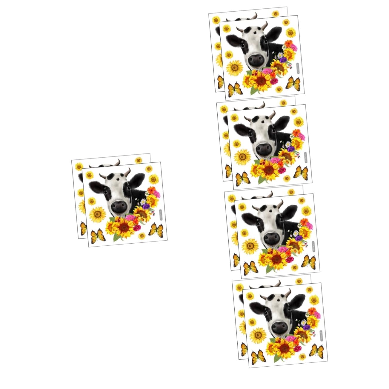 Autocollants décoratifs tournesol Yardwe en PVC amovible pour chambre d'enfant (lot de 10)