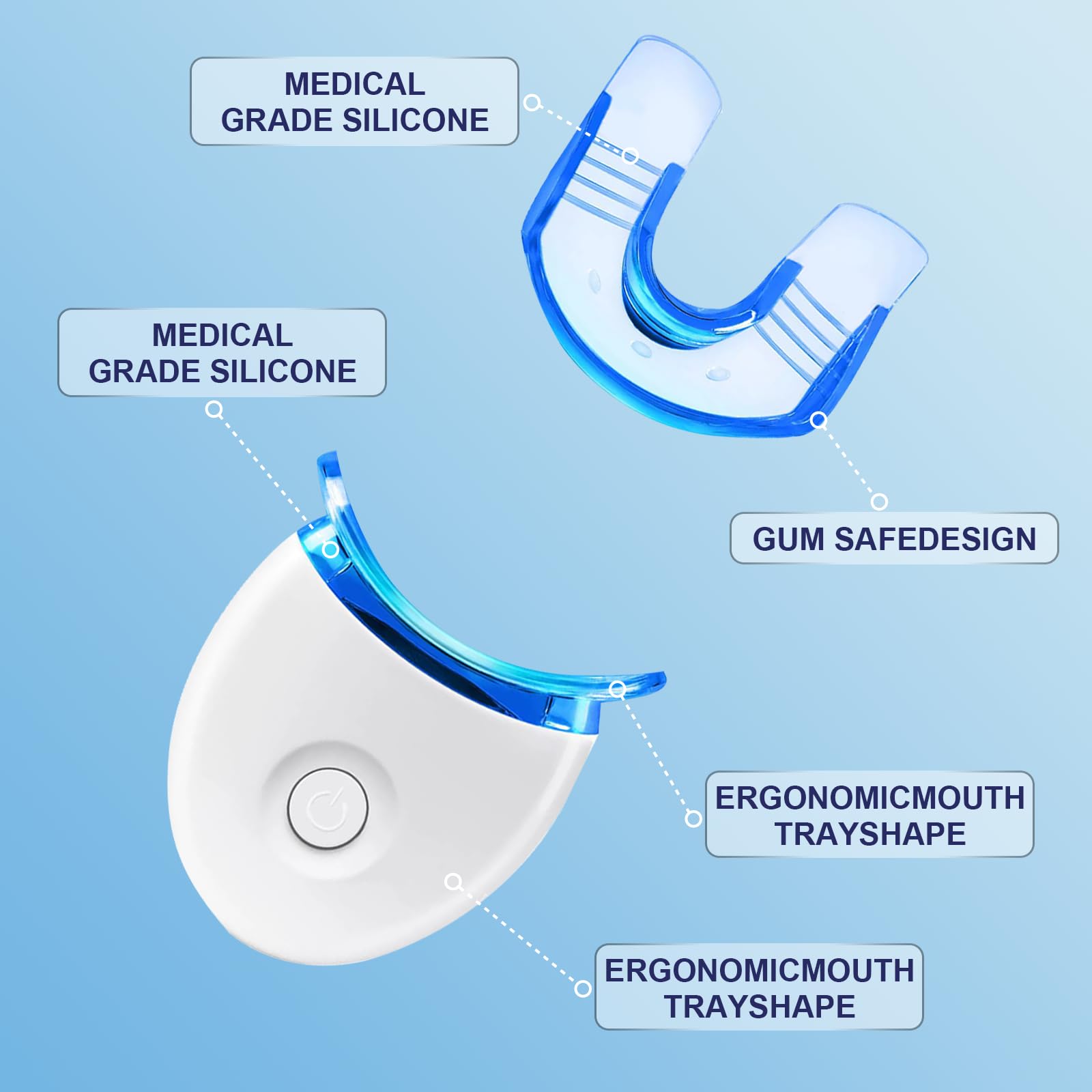 Kit Sbiancante Denti Professionale, Lampada Dentale Whitening, Gel Sbiancamento Denti, Cura dei denti, Rapido sbiancamento dei denti, Efficace Rimozione Delle Macchie