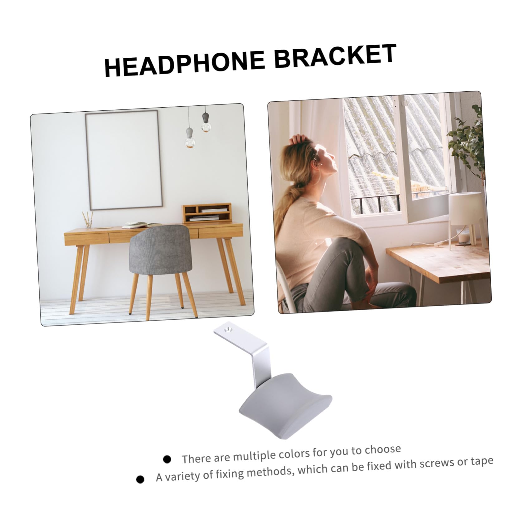 Gadpiparty 3piezas Soporte para Auriculares De Escritorio con Gancho Adhesivo Instalación Sencilla y Color Personalizable para Oficina y Gaming
