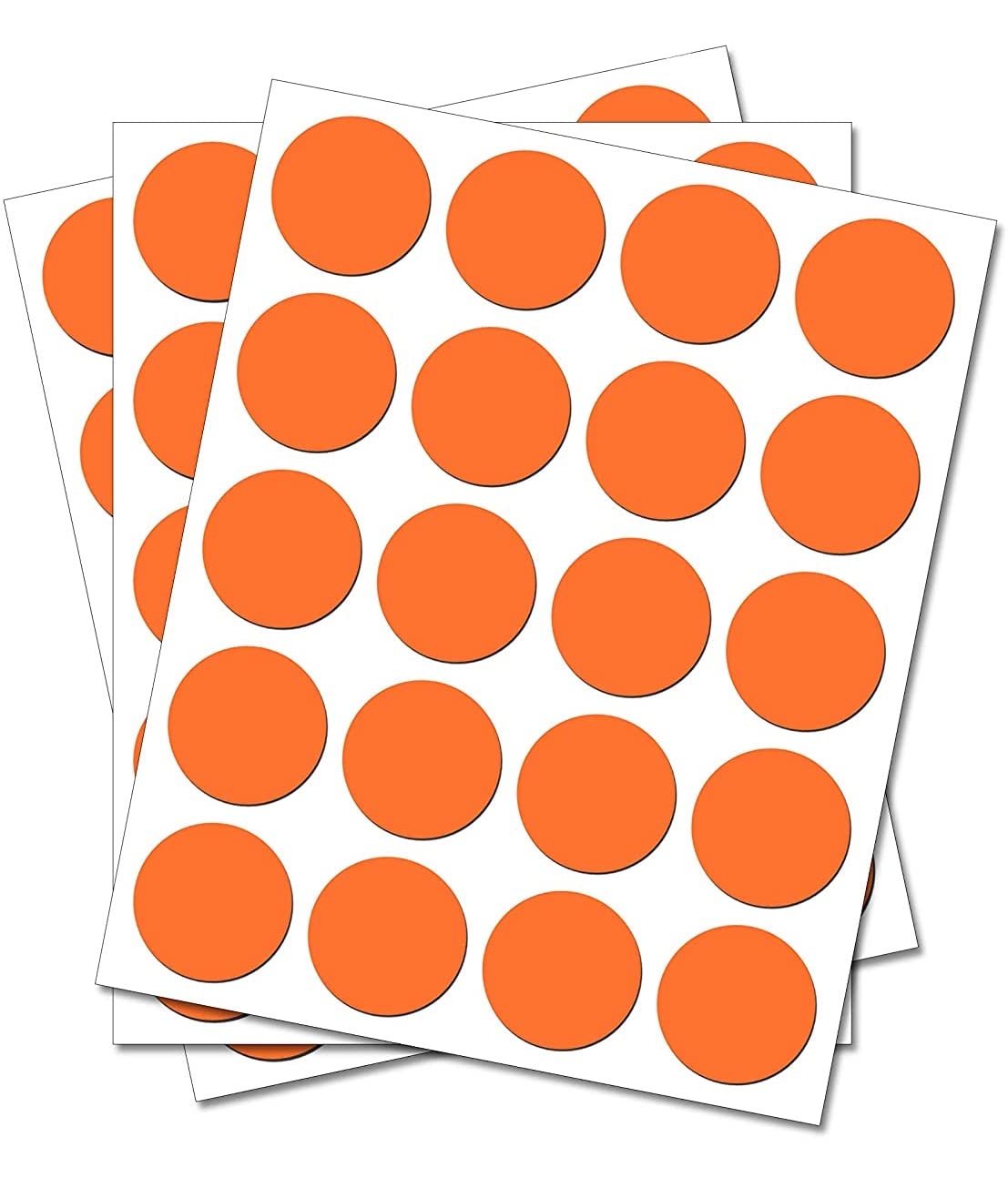 200 Round Orange Circles - Removable Self Adhesive Waterproof Durable Vinyl Stickers - Digitally Cut to The Sticker Shape - Size 10mm