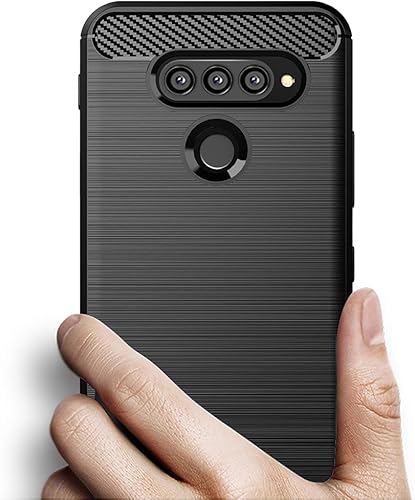 Miniatura 3 de Osophter Funda para LG Q70, LG Q730 Funda de absorción de golpes flexible de goma TPU de cuerpo completo para LG Q70Q730 (negro)