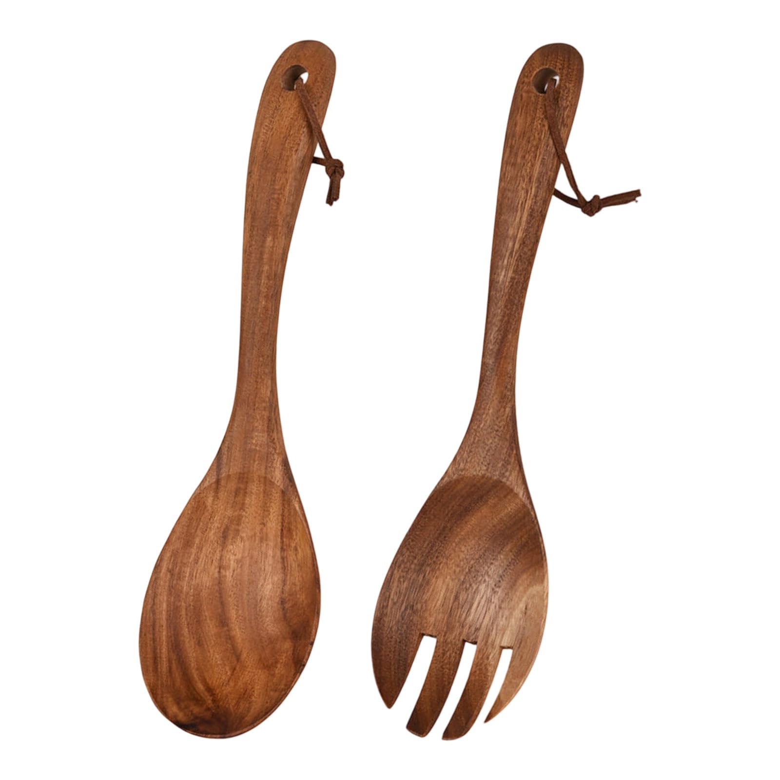 Qusinfc User Friendly Japanese Kitchenwares Set Sturdy Wooden Serving Utensils Cutlery Collection for Family Gatherings User Friendly Wooden Spoon and Fork Set