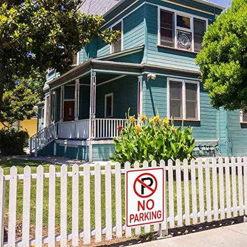 Amylove SSU-230609-A 12 Pcs No Parking Signs With Symbol Sign 14 X 10 Inches Reflective Aluminum Nonparking Sign, Uv Protected, Weather Resistant, Waterproof, Durable Ink Industrial Warning Signs thumb #6