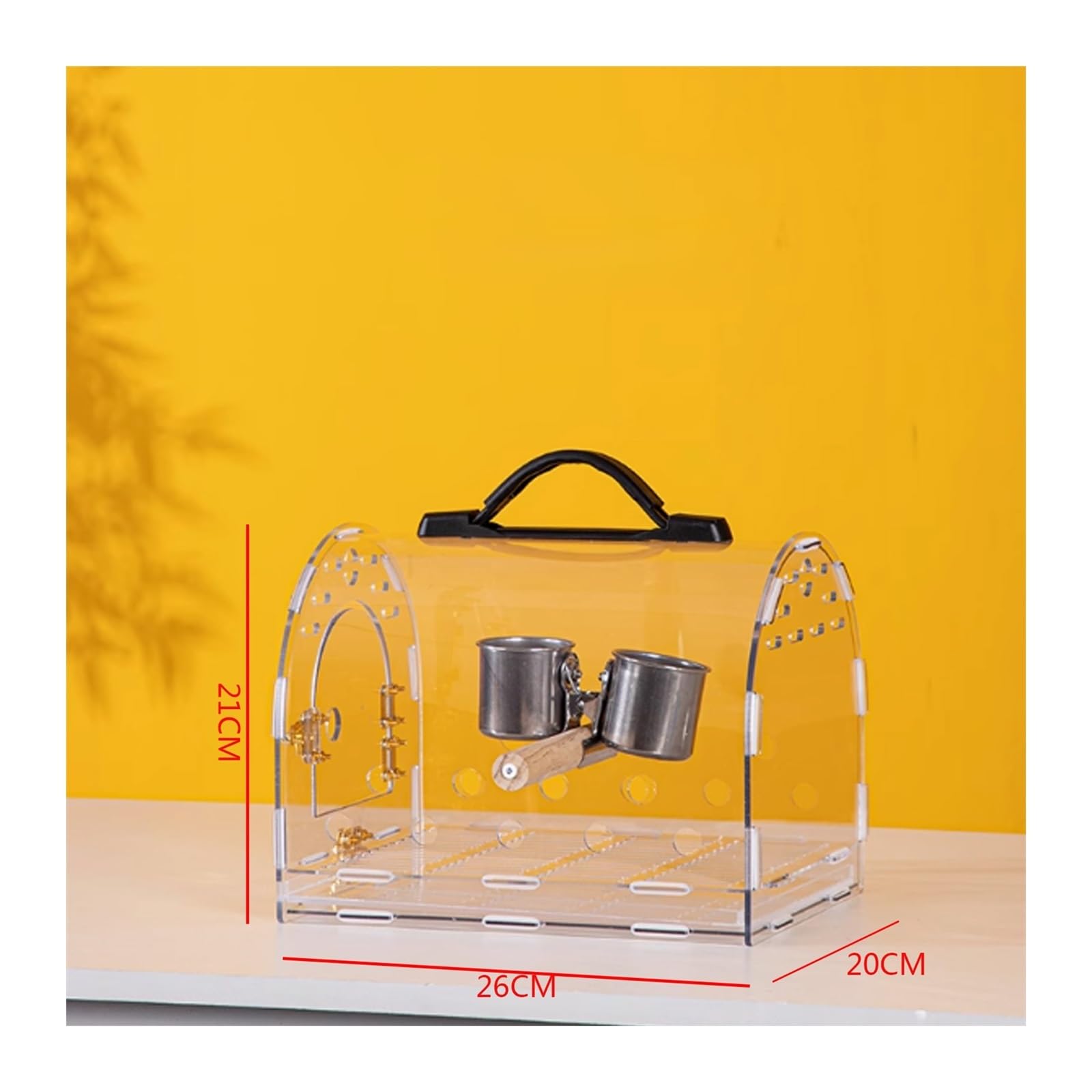 Gabbia Bird Gabbia for Uccelli Gabbia for pappagalli Trasparente Gabbia da asporto Borsa da asporto Portatile Gabbia for pappagalli in Acrilico Speciale Bird Cage(Piccolo)