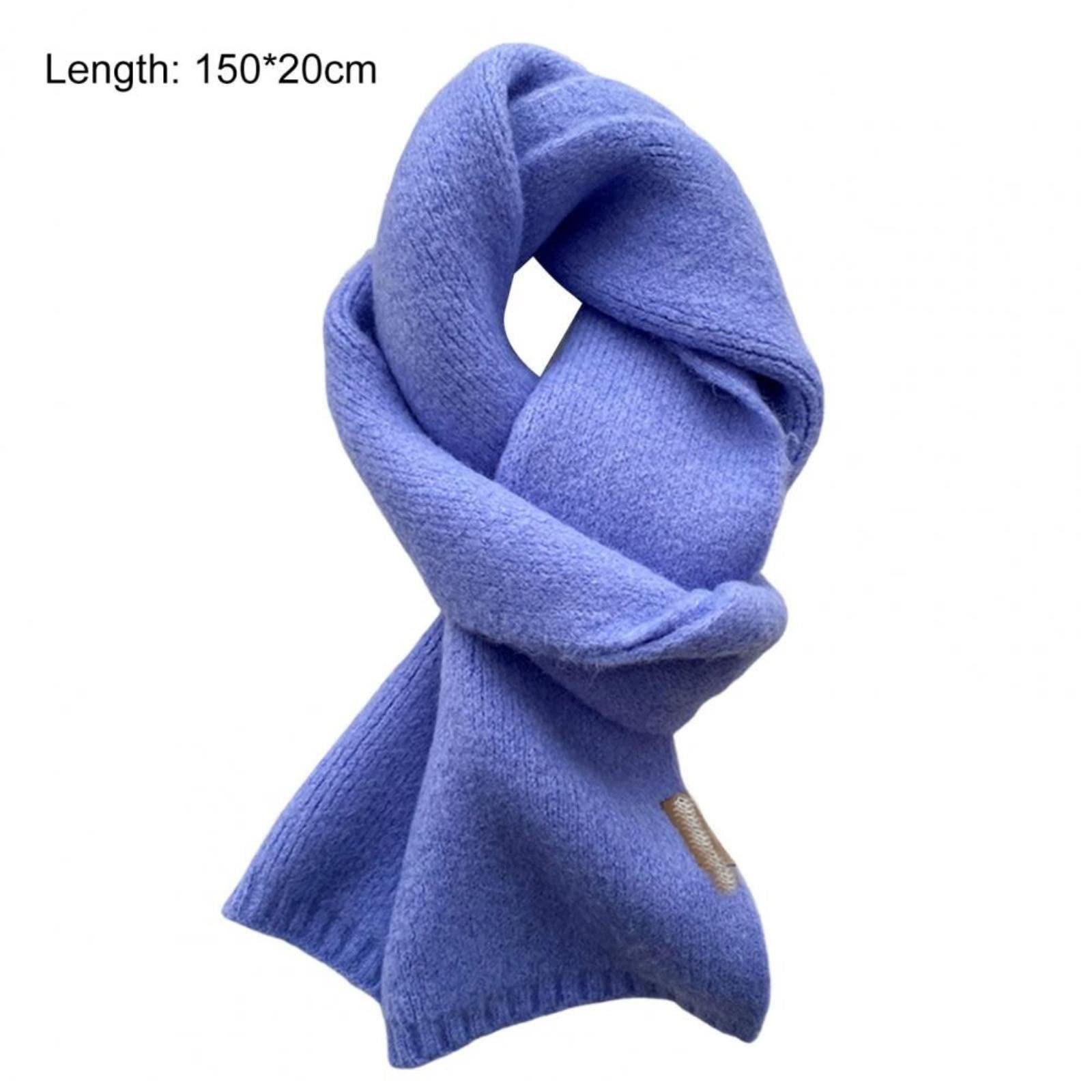 Mode Solide Warme Kaschmir Schal Für Frauen Winter Design Gestrickte Halstasche Dicker Wollgarn Schal, Red