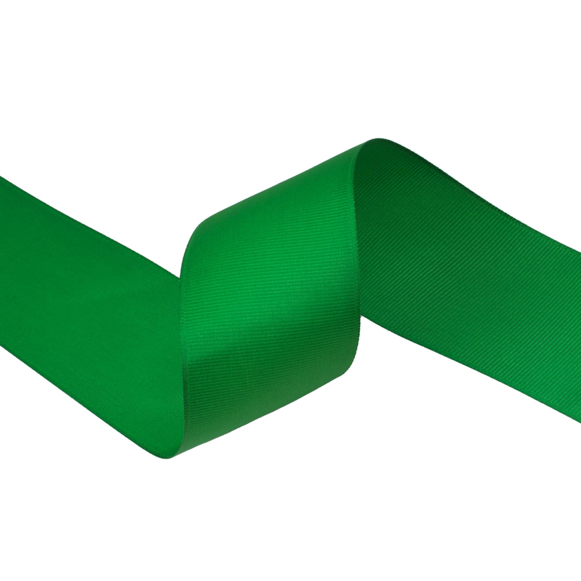 Kryvus Green Grosgrain Ribbon, Emerald Green Ribbon 50mm x Continuous 45 Metres - Image 2