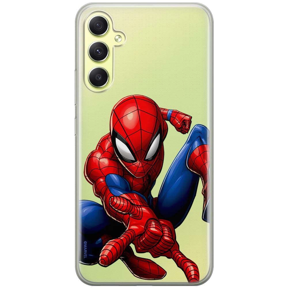 ERT GROUP mobile phone case for Samsung A34 5G original and officially Licensed Marvel pattern Spider Man 040 optimally adapted to the shape of the mobile phone, partially transparent