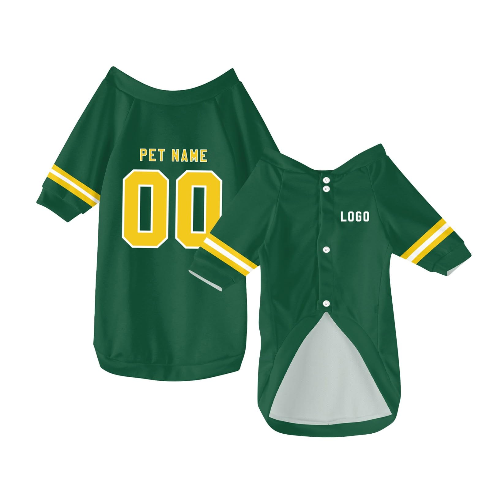 Personalized Dog Clothes Customizable Pet Football Jersey with Number Name Logo Breathable Dog Vest Short Sleeve for Large Medium Small Dogs and Cats