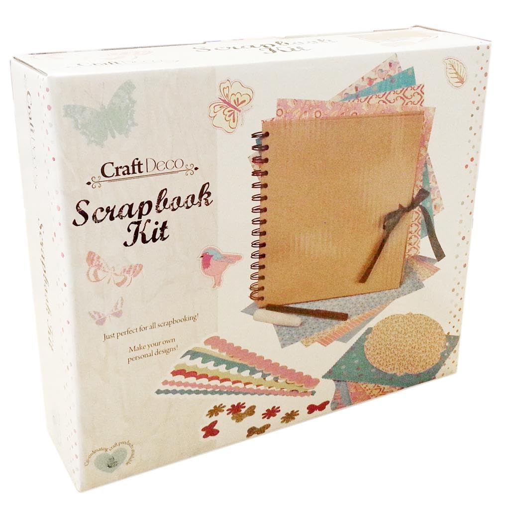 Carousel Home Complete Scrapbook Kit | DIY Scrap Book Craft Set with Spiral-Bound Book Papers & Accessories | Scrapbooking Supplies