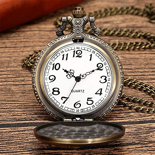 Vintage bronzen retro grote vrachtwagen bos boom zakhorloge met ketting voor auto vrachtwagenchauffeur zakhorloges - Afbeelding 6
