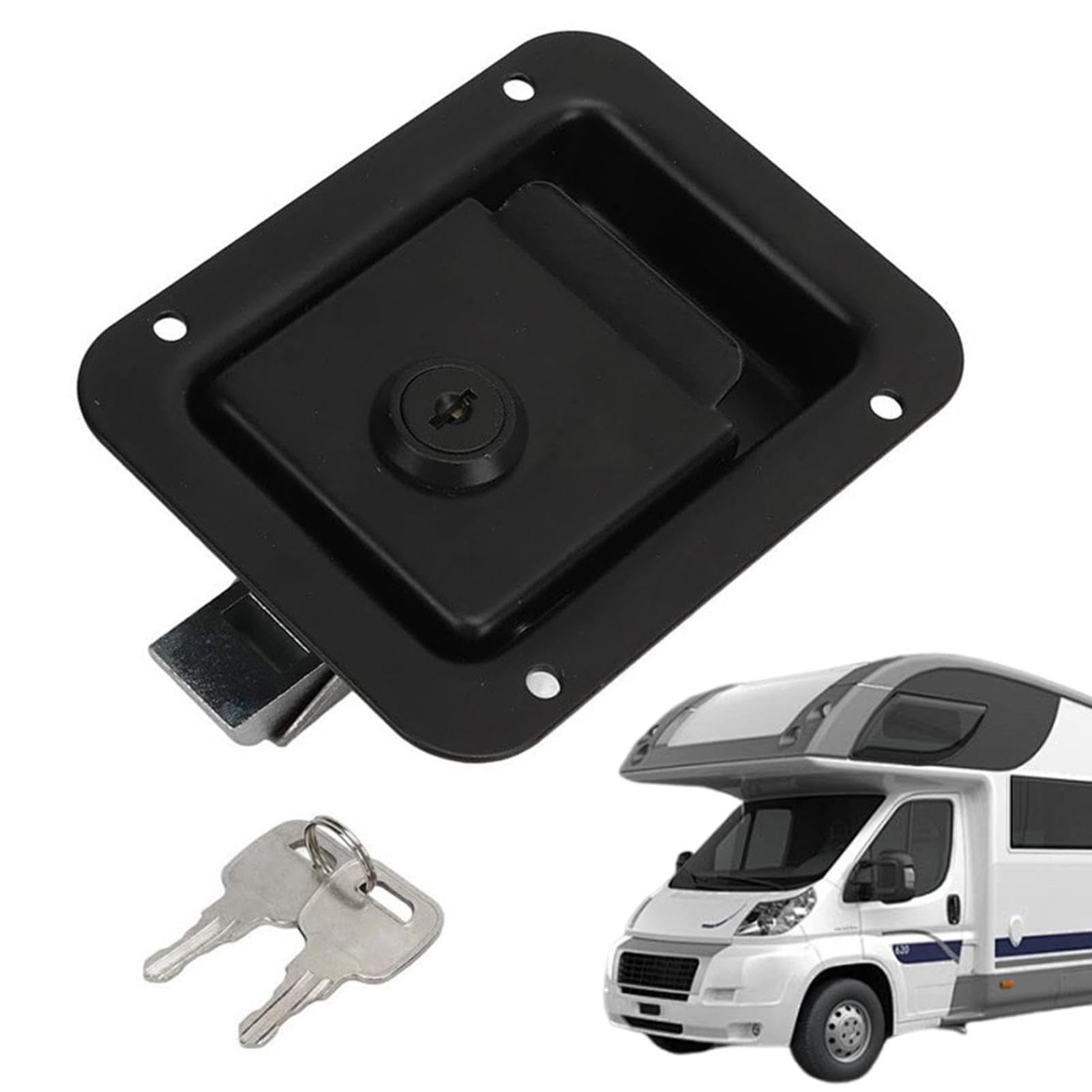 Serrure plate de haute sécurité en acier inoxydable pour porte de camion et remorque