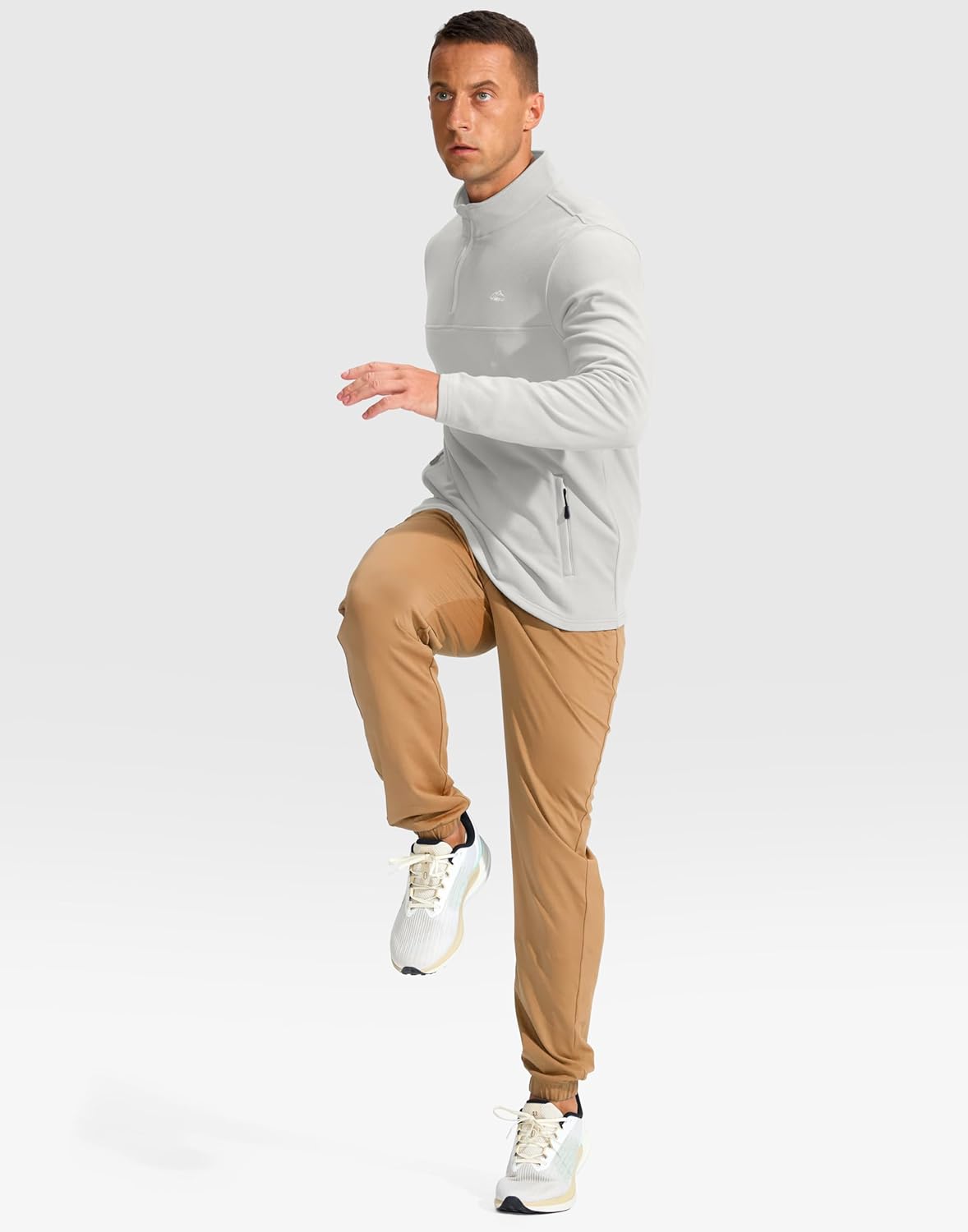 Pudolla Men's Quarter Zip Pullover with 2 Pockets Fleece Warm Soft Golf Sweatshirts for Athletic Workout Running - Image 6