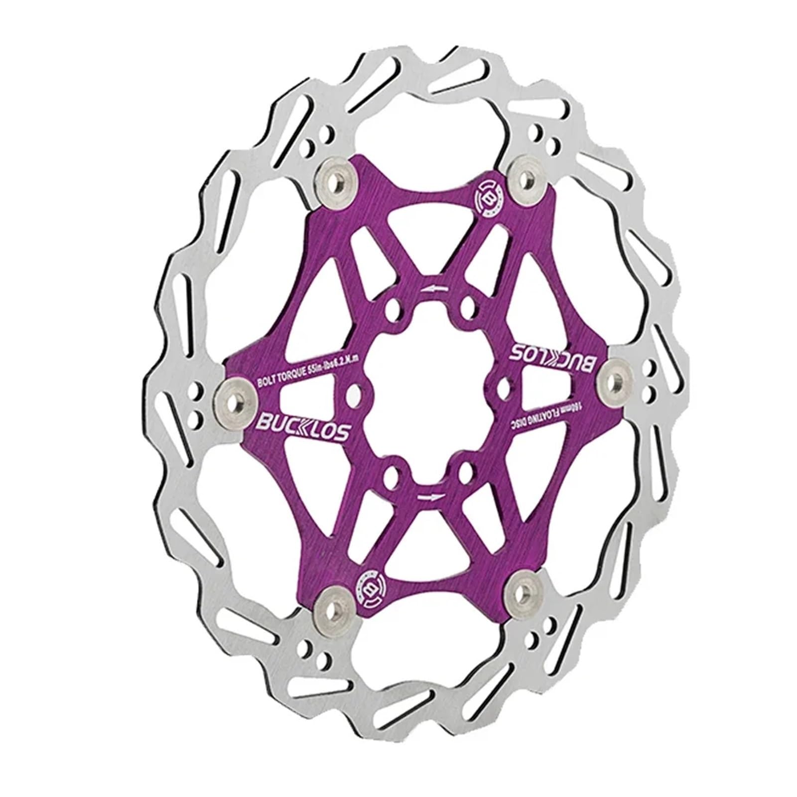 BALYDLUL Brake Disc 160mm 180mm 203mm Floating Rotor Heat Dissipation Hydraulic Disc Brake Rotor(160MM Purple)
