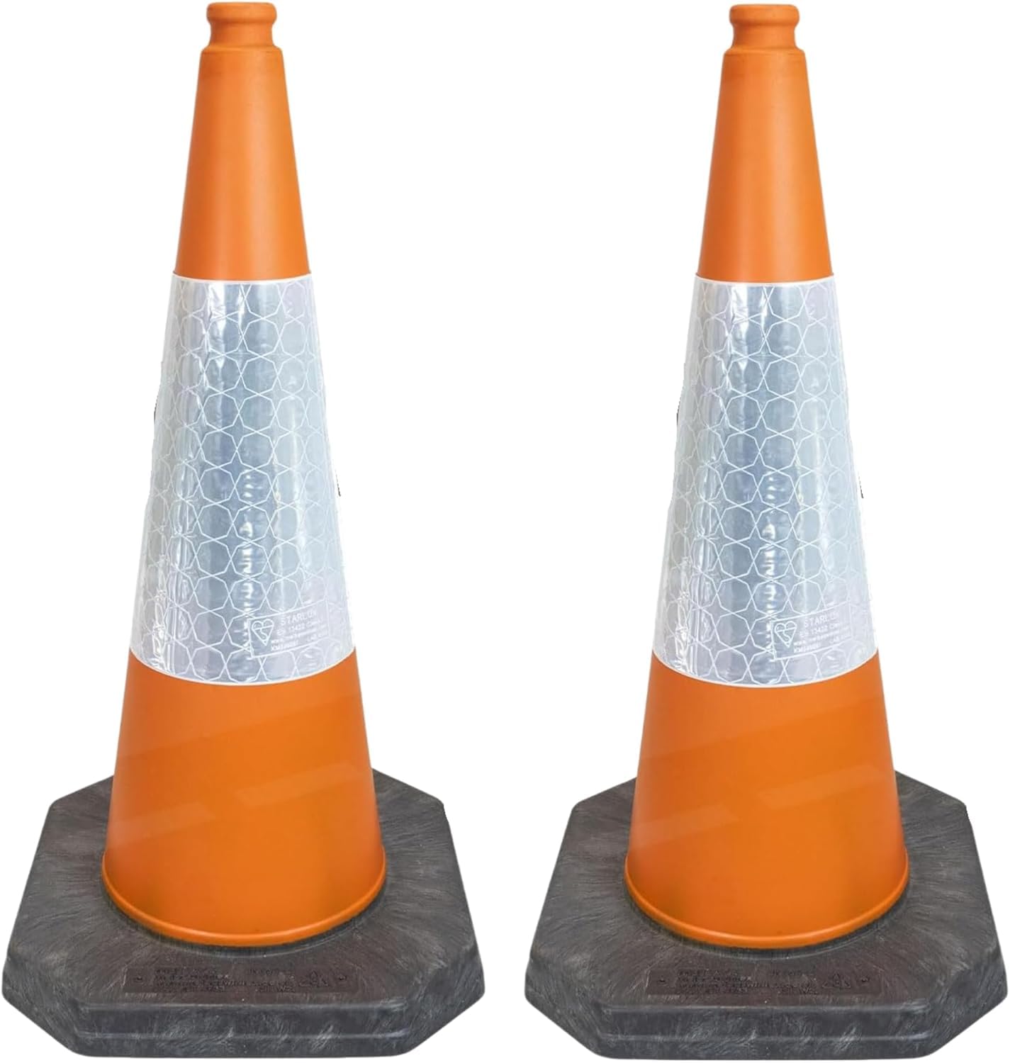 Street Solutions UK - 2 x 750mm Orange Road Traffic Cones - Self Weighted - Premium Quality Safety Cone - Strong and Durable - with Extremely Low Centre of Gravity