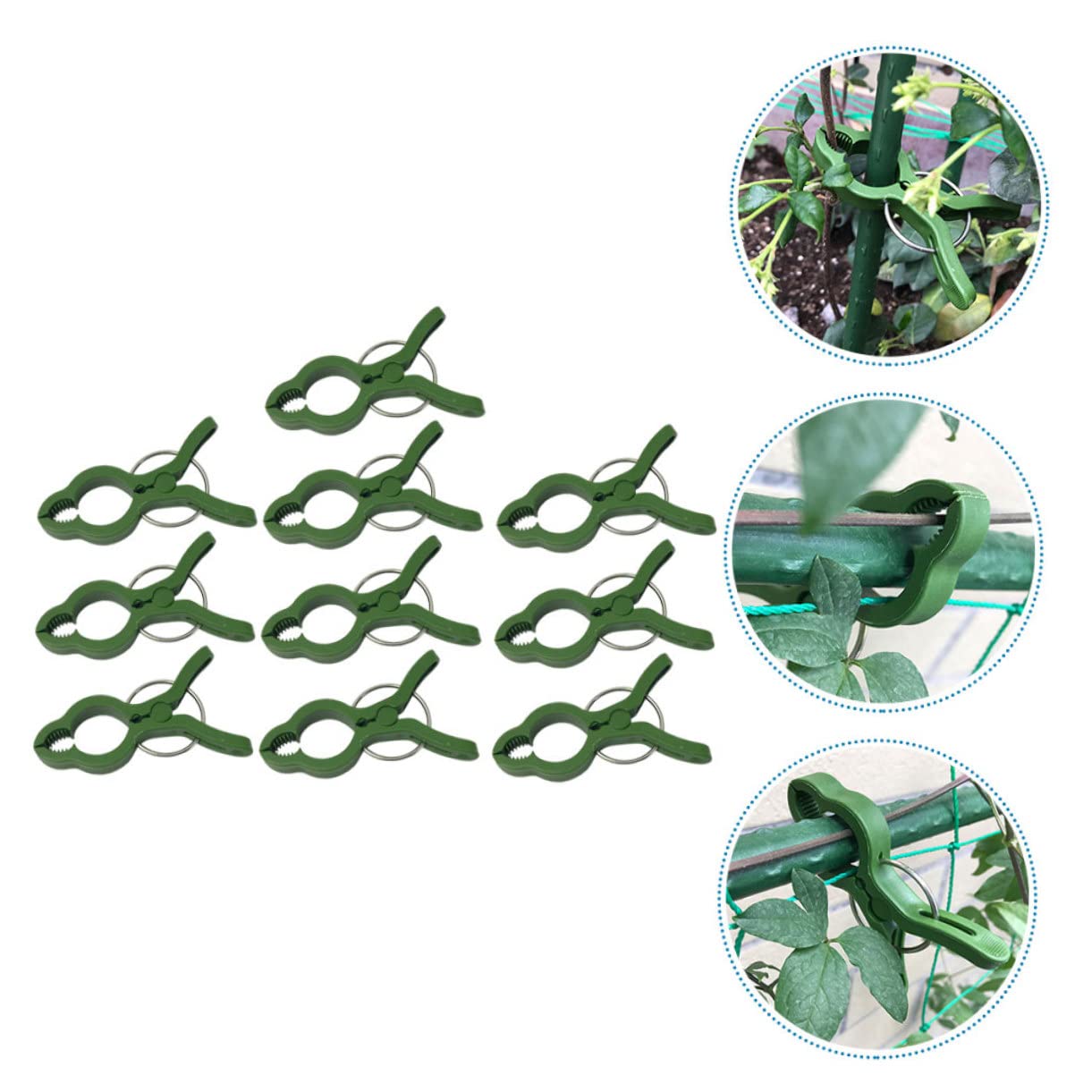 UKCOCO 4 Set Clip Fissaggio Piante per Giardinaggio E Facili da Installare E Riutilizzabili 10 Pezzi*4