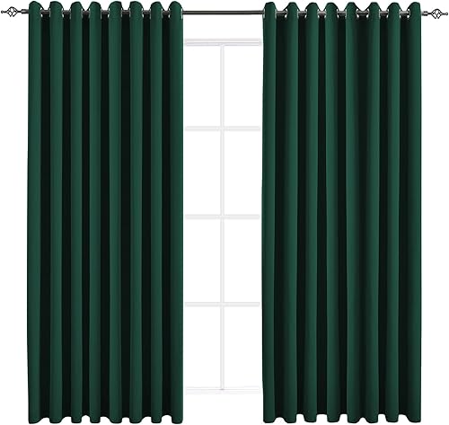 Miniatura 87 de Cortinas Opacas para Dormitorio con Aislamiento Térmico de Ojales Sólidos para Ventana Extra Anchas para Puerta Corredera, Juego de 2 Paneles de