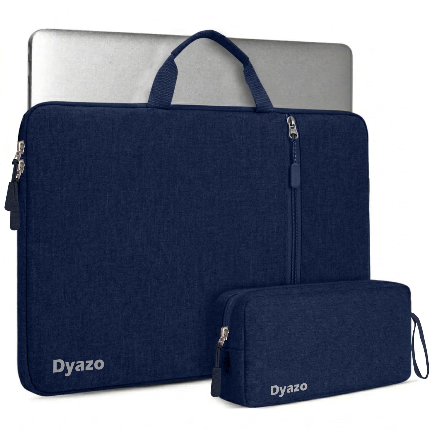 Dyazo 14-14.1 Inch Laptop Sleeve Case with Handle & Accessory Pouch | Shockproof Water-Resistant Bag with Front Pocket | Compatible for MacBook, HP, Dell, Lenovo, Acer, Asus, Chromebook & More (Blue)