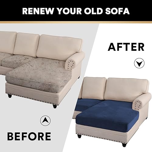 Miniatura 7 de PrinceDeco Fundas para sofá modular, 3 piezas, fundas de terciopelo para sofá, en forma de L, fundas de sofá suave para sofá seccional, funda de