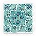 Garden Getaway Tile II Teal by Laura Marshall, 24x24-Inch Canvas Wall Art