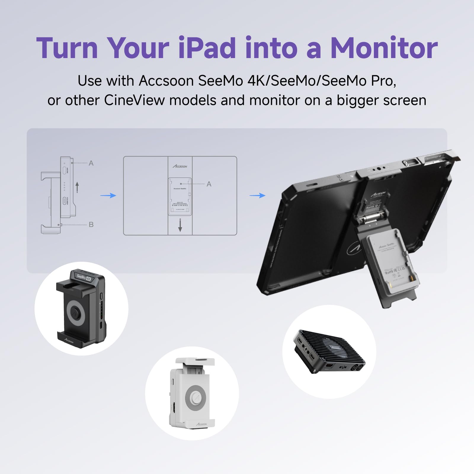 Amazon.com: Accsoon PowerCage Pro II iPad Cage for 12.9-inch iPad