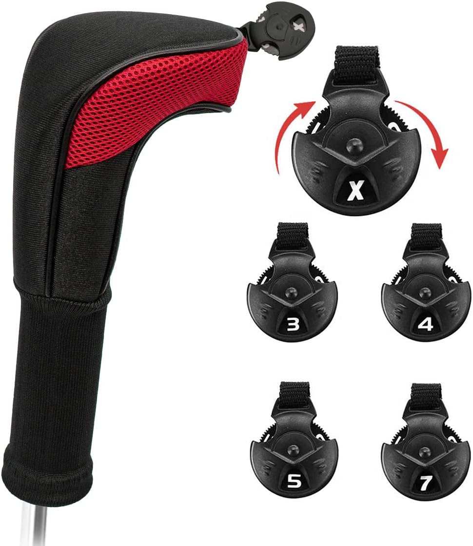 Barudan Golf Head Covers - 3Pcs Golf Club Head Covers for Wood & Fairway- Golf Hybrid 3 Wood Driver Headcovers