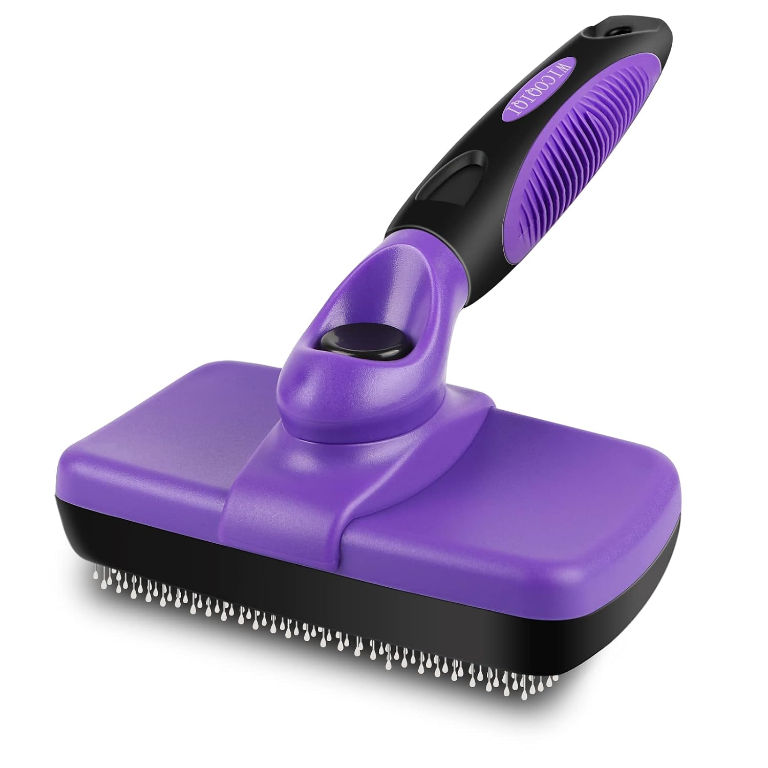 Dog & Cat Brush for Shedding and Grooming-Self-Cleaning Slicker Brush-Upgraded PAIN-FREE Bristles Gently Removes Loose Undercoat-Mats…