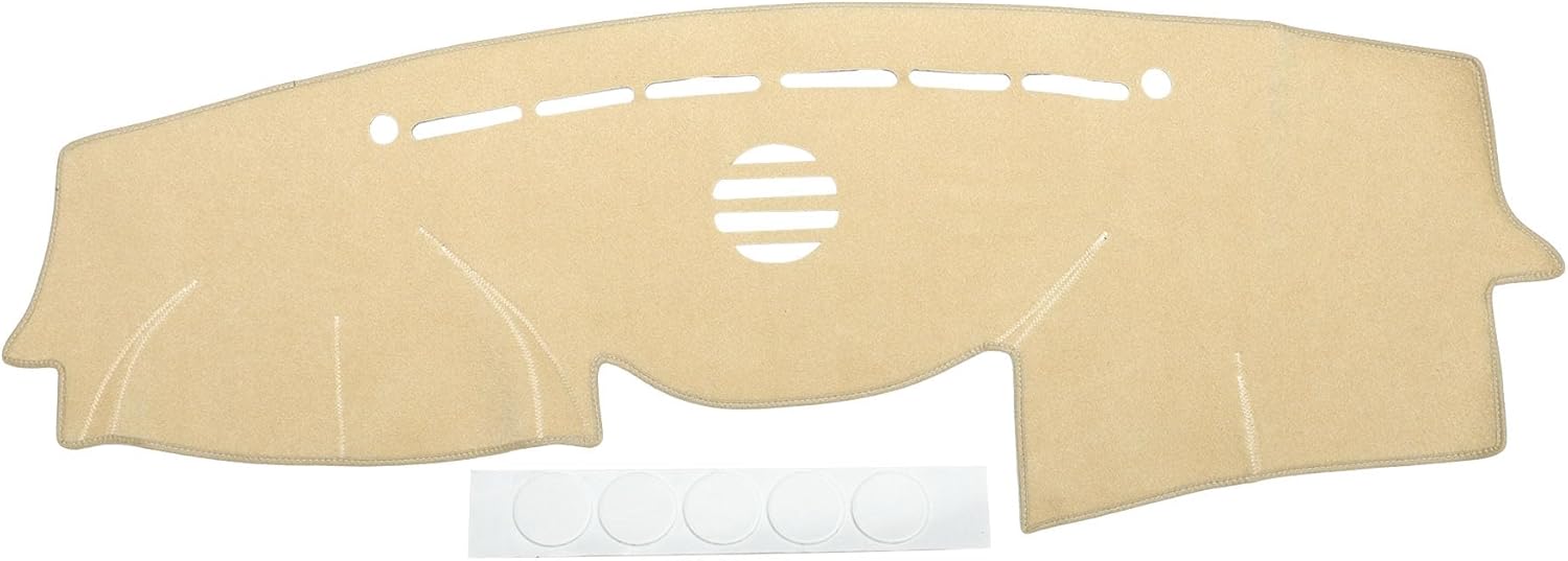 Dash Cover Compatible for Hyundai Veracruz 2007-2012, Non-Slip Polyester Silicone Beige Center Console Dashboard Cover Pad Carpet