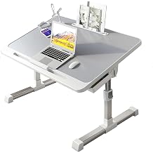 McStorey Premium Katlanabilir Laptop Masas , LED Ayd nlatmal  USB Fanl  Diz st  Bilgisayar Sehpas , Y kseklik ve A  Ayarl , Tablet ve Kitap Standl ,  ekmeceli 60x40 cm Gri