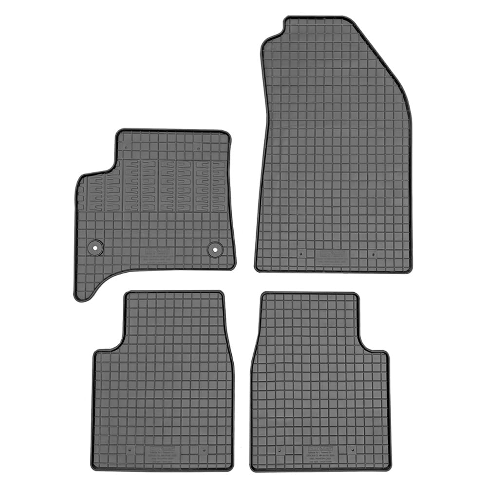 CIKCAR Rubber mats compatible with Opel Frontera/Citroën C3 Aircross 2024- (MHEV) (4-piece + mounting system)