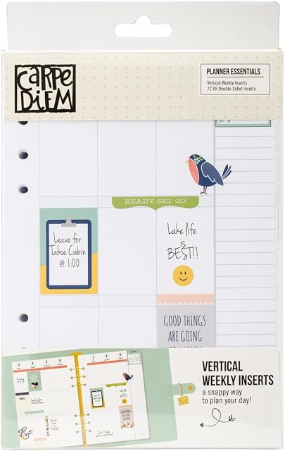 Simple Stories 4948 Planner Essentials Double-Sided Inserts, Multi-Colour, Size A5, Pack of 72