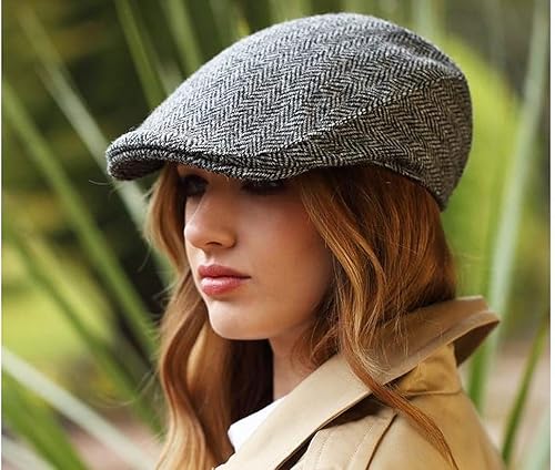 Miniatura 5 de Gorra tradicional de lana de tweed Donegal. Sombrero unisex de hiedra. Peak cosido y forro de tafetán. 100% fabricado en Irlanda.