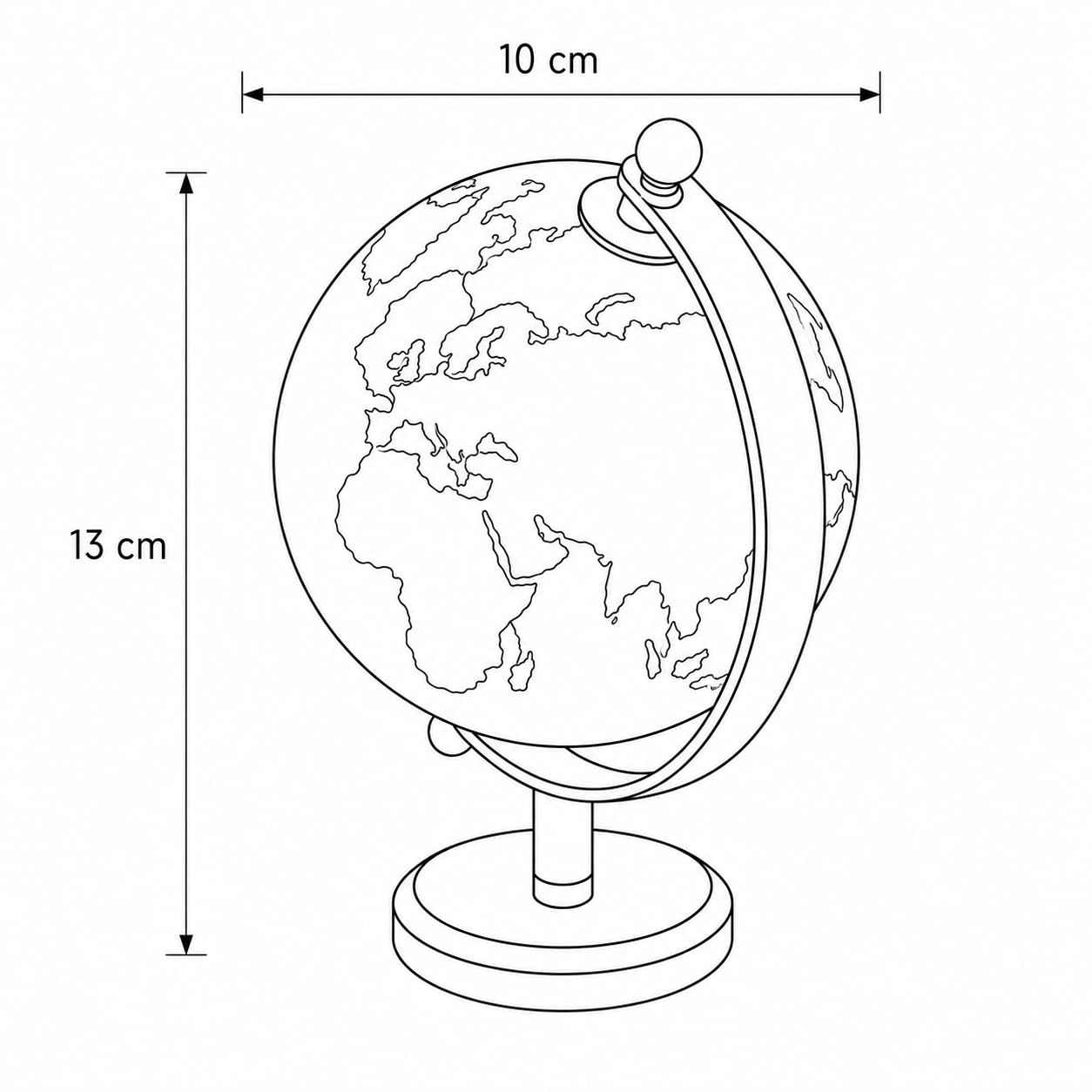 PHILIPPI - MONDO Globus aus Borosilikatglas und Stahl