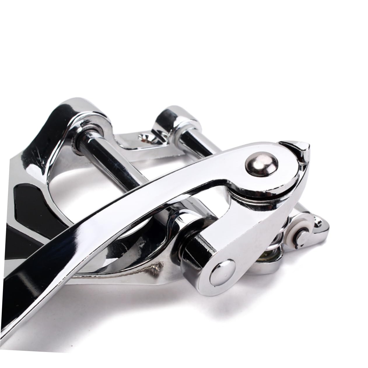 BESTonZON Chrome Vibrato Tailpiece Hollow Semi-hollow Jazz Guitar Bridge Manual Vibrato Tailpiece for Guitar