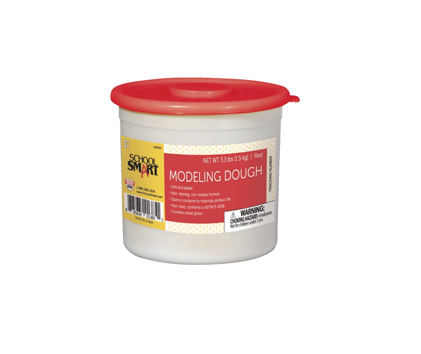 School Smart Non Toxic Modeling Dough - 3 1/3 pounds - Red