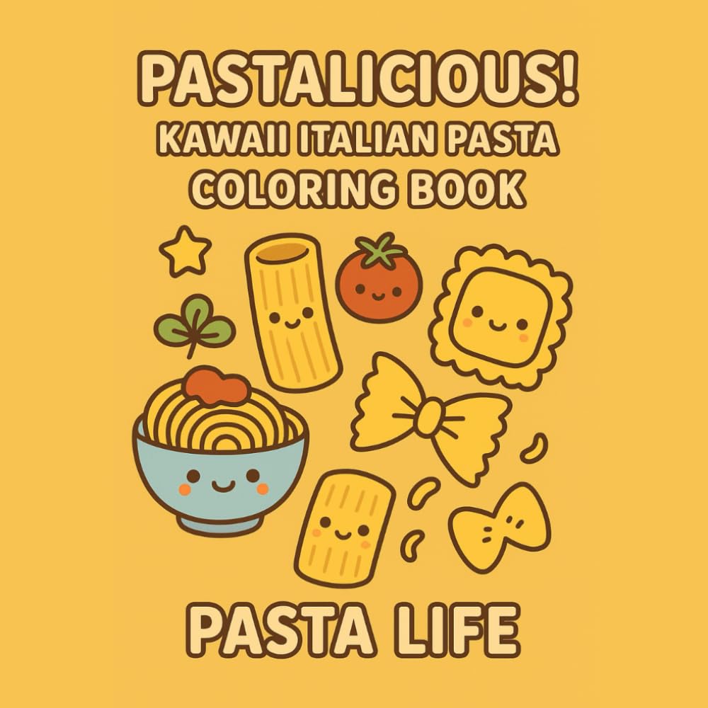 PASTALICIOUS! PASTA LIFE: KAWAII Italian Pasta Coloring Book