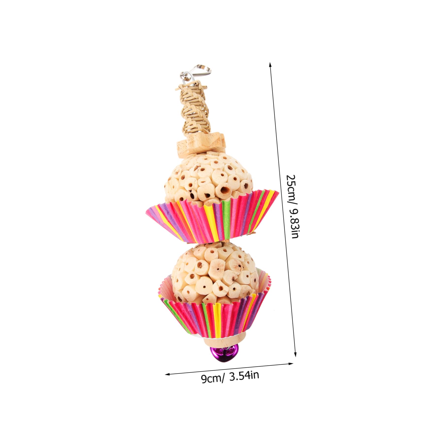Toddmomy Jouet à Mâcher Suspendu pour Perroquet Accessoire Ludique pour Oiseaux Jouet à Déchiqueter pour Cage à Oiseaux Divertissant Et