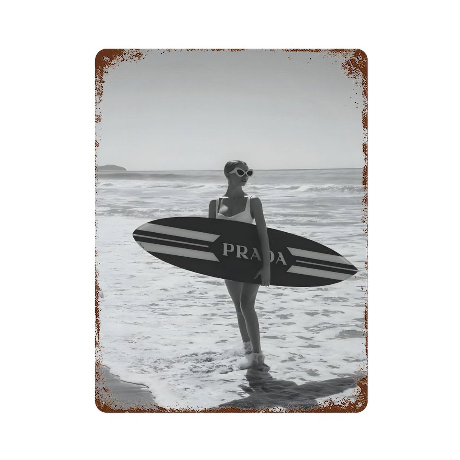 xiaoxiaoshen Vintage Beach Surfer Wall Decor Art Metal Tin Poster Modern Home Decor Art Home Bar Shop Decorations Vintage Sign 40x30cm