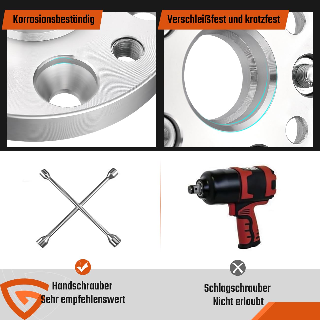 Spurverbreiterung Distanzscheiben 5x112mm NLB: 57 mm 2x20mm Spurplatten mit 10x Radschrauben M14x1.5X25 mm Kompatibel mit Audi Für VW Für Skoda Für Seat