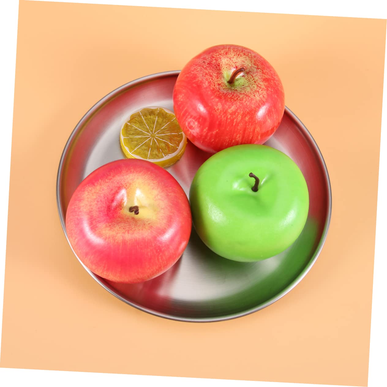 HOLIDYOYO 20cm Round Korean Style Stainless Steel Bbq Plate Metal Fruit Plate Flat Chassis for Snacks Campsites