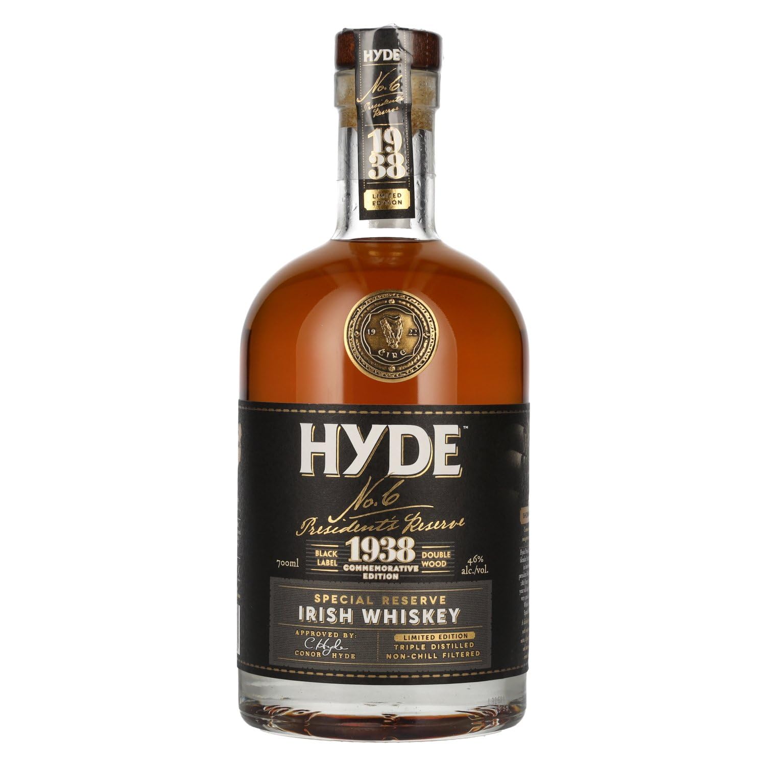 Hyde No.6 President's Reserve 1938 Commemorative Edition Special Reserve Irish Whiskey 46% Vol. 0,7L - 4
