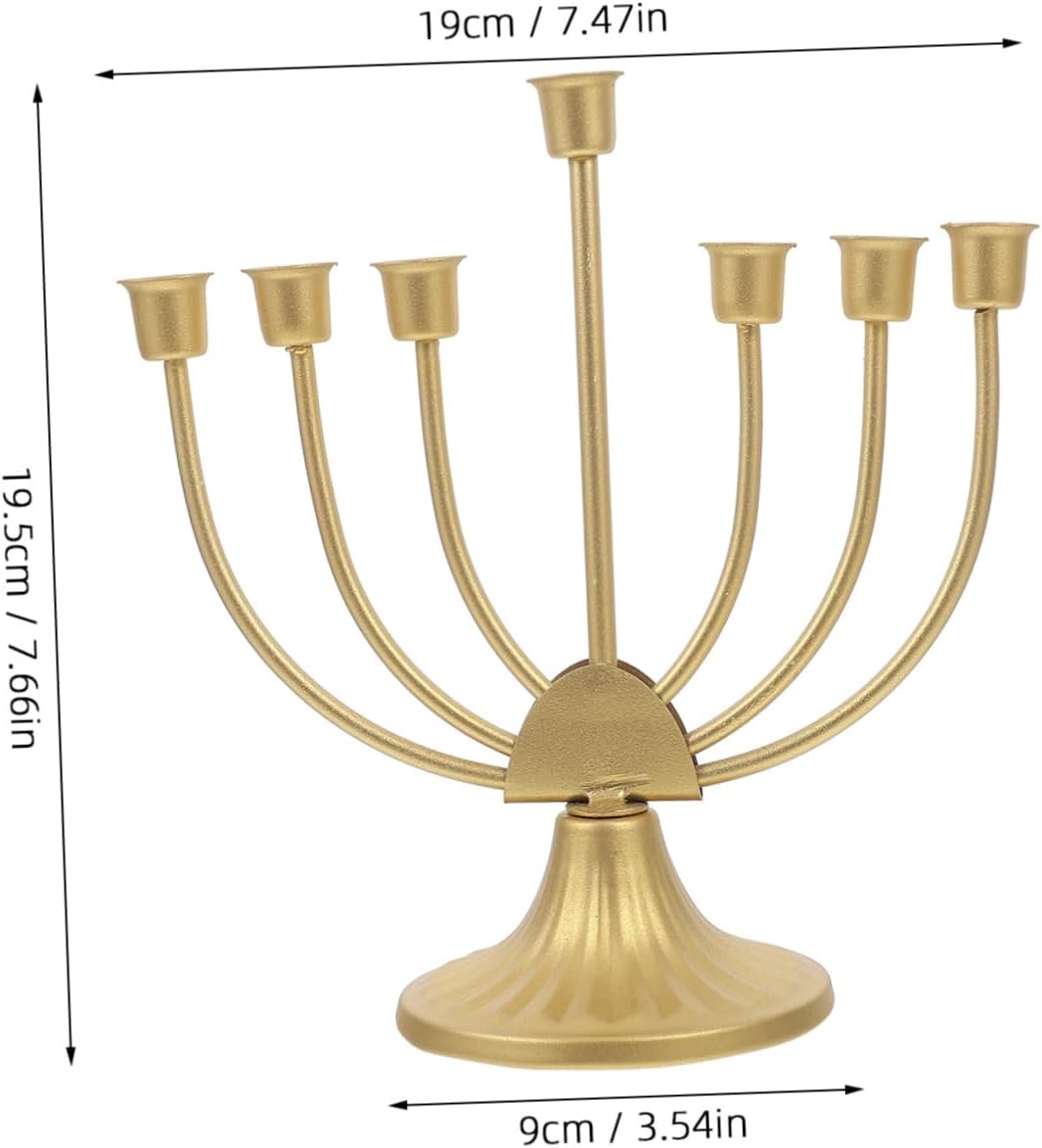 Vintage Candlestick Holders Metal Table Candle Stand Led Hanukkah Candle Holder for Room Decor