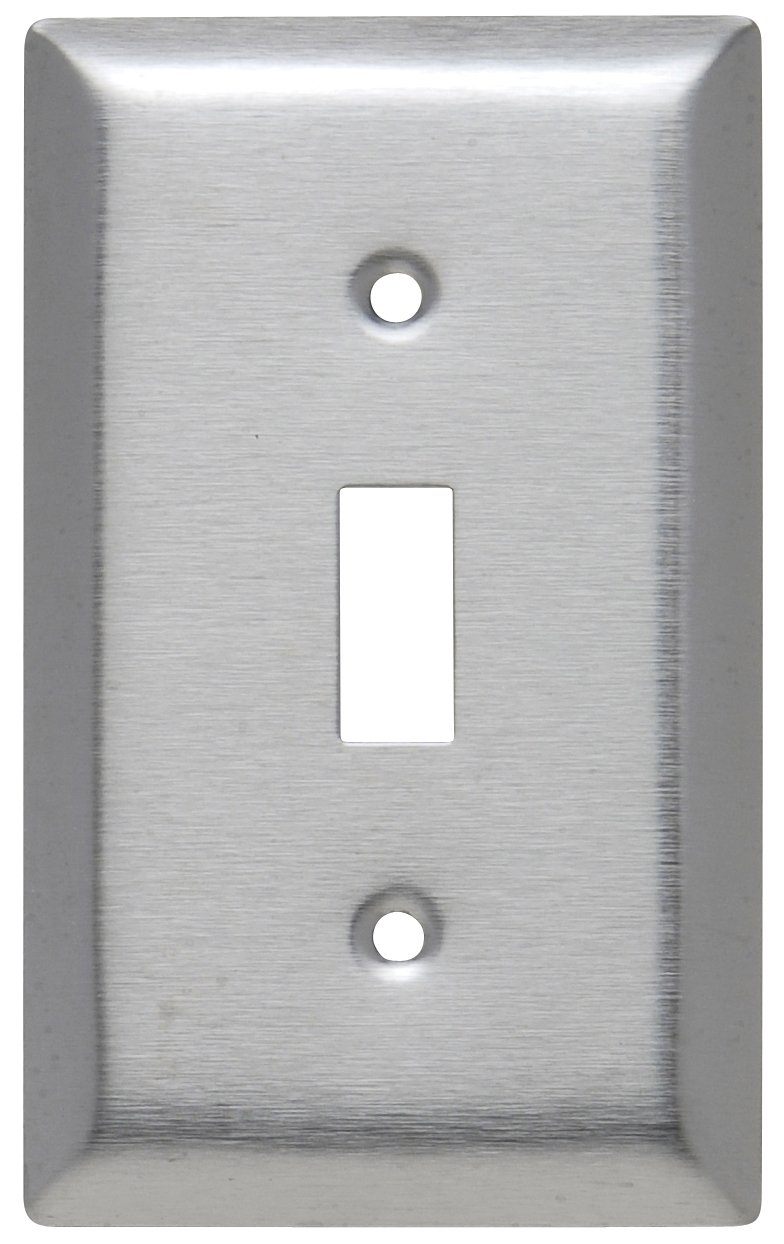Legrand - Pass & Seymour SL1CC25 Stainless Steel Wall Plate Single Toggle 430 Easy Install