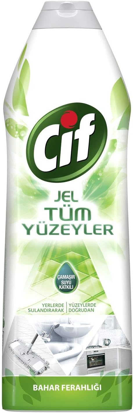 Cif Jel Yüzey Temizleyici Cleanboost Tüm Yüzeyler için Leke Çıkarıcı Çamaşır Sulu Bahar Ferahlığı 750 ml