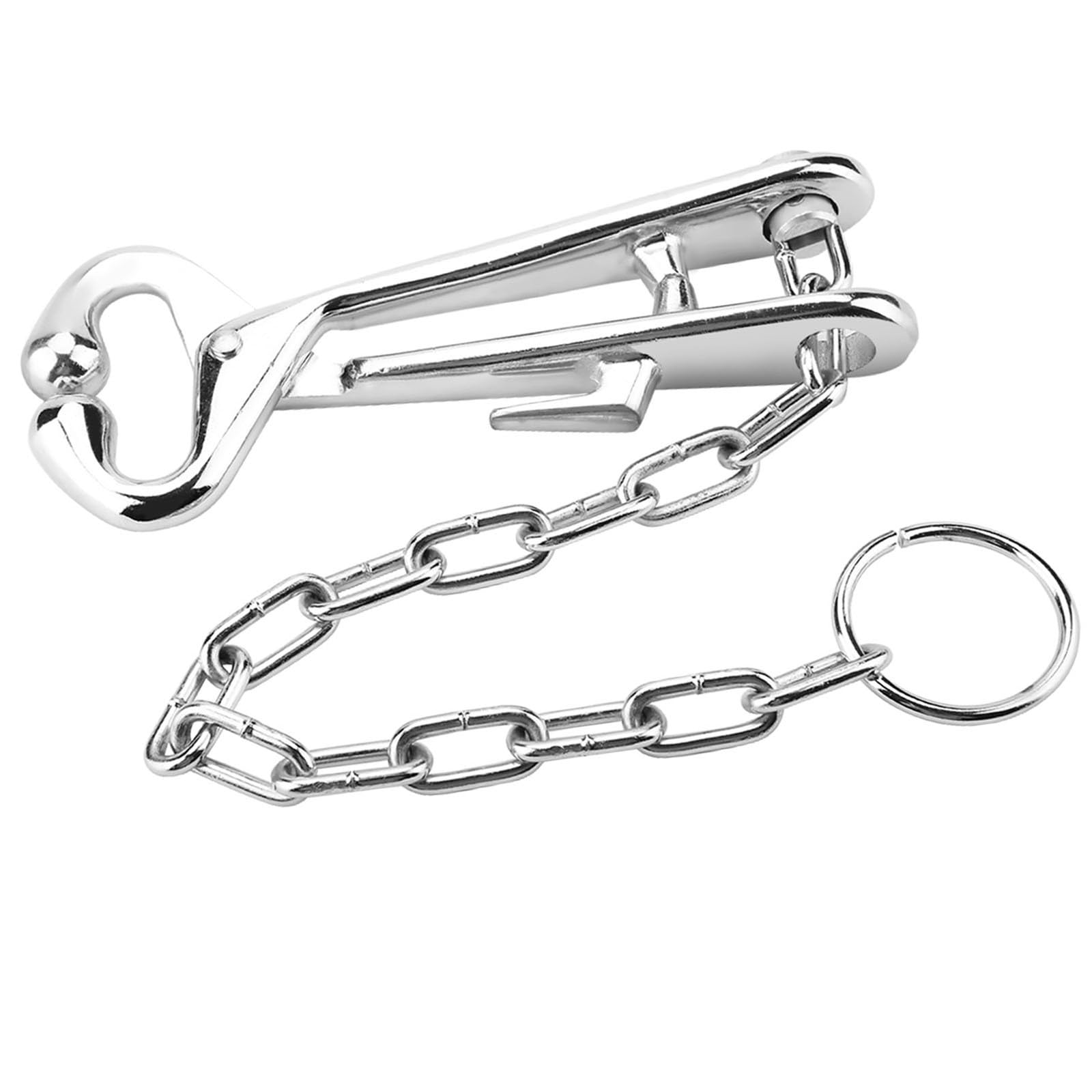 Pinze a becco di mucca in acciaio inox con catena