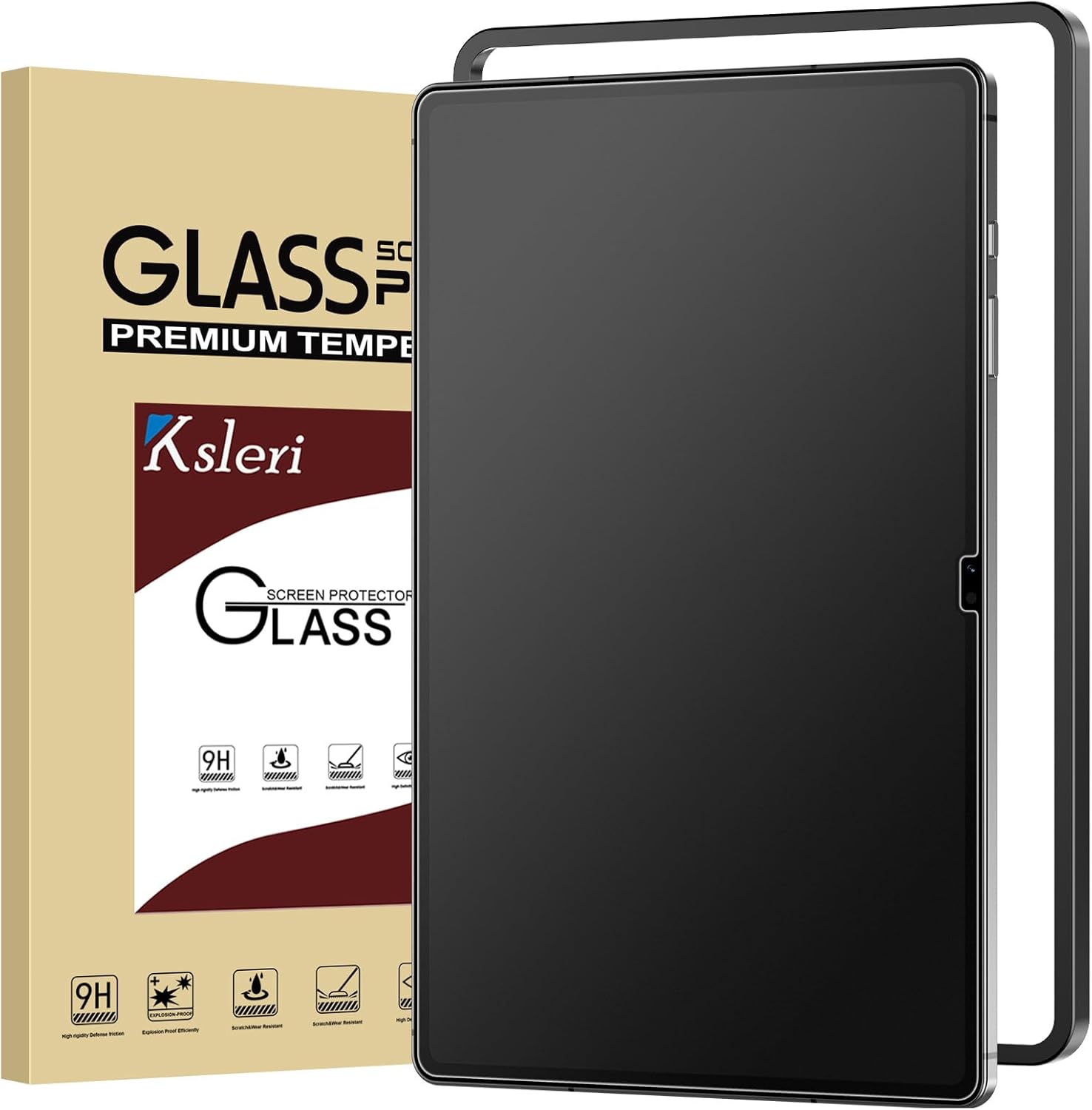 2 Pack for Galaxy Tab S10 Ultra/S9 Ultra/S8 Ultra 14.6-inch Matte Glass Screen Protector (Not Privacy) Anti Glare Anti Fingerprint Tempered Glass with Alignment Frame