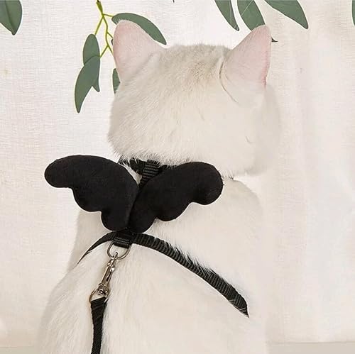 Accesorios para mascotas, correas a juego, juego de arnés de alas de ángel. Gatos, perros, conejos, hámsteres. Chaleco de malla ajustable con correa